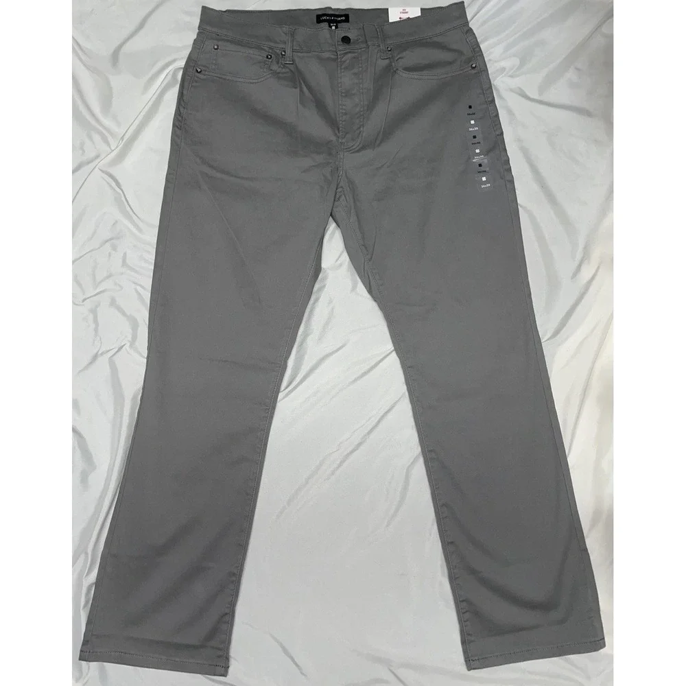 Lucky Brand 223 Straight Advance Stretch Mens Jeans Gray 36X30 NWT